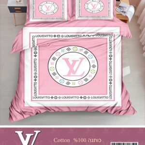 סט מצעים לואי ויטון ורוד צבעוני 180/200