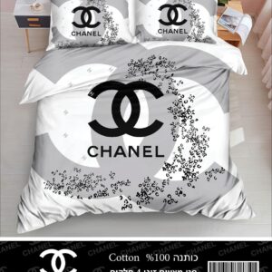 סט מצעים שנאל אפור לבן 180/200